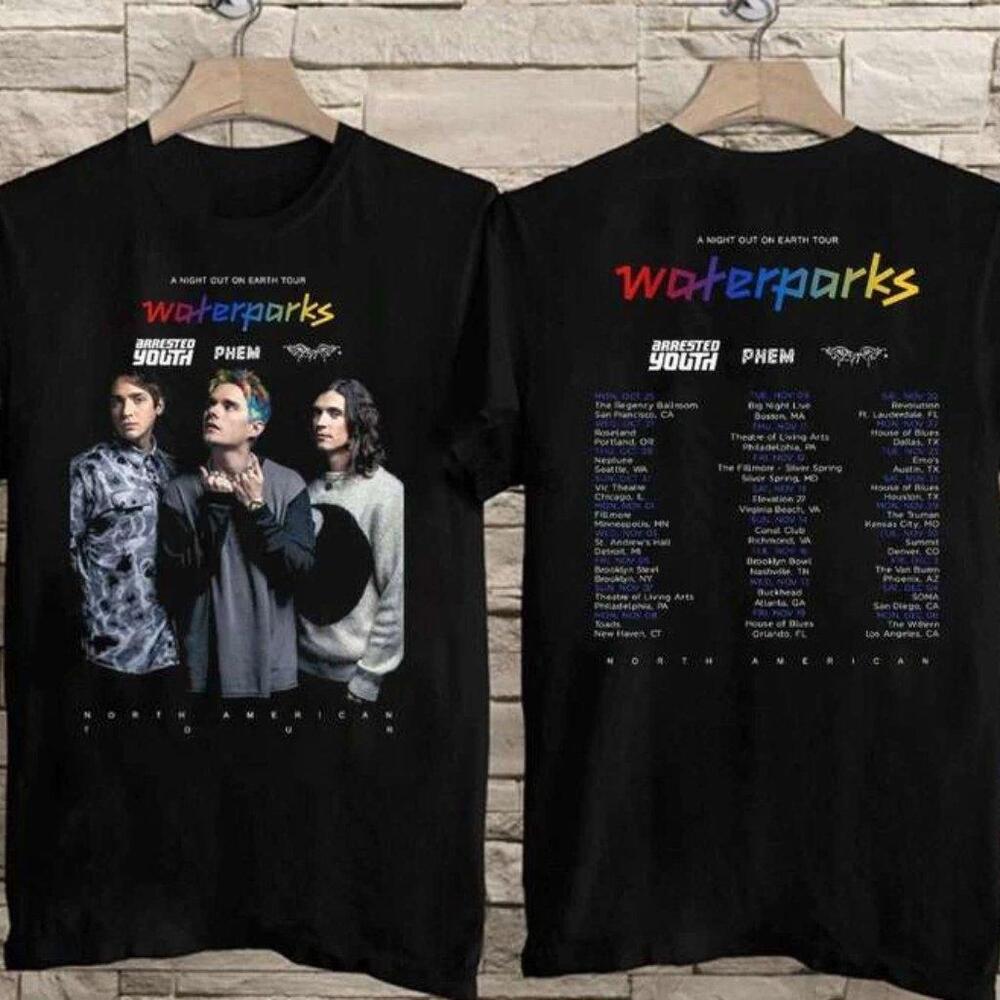 Waterparks A Night Out On Earth  Tour T-Shirt  2 Sided